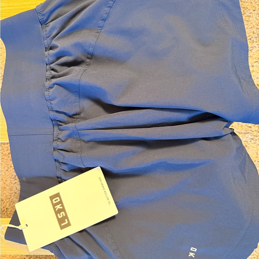 LSKD Women's Athletic Shorts in Navy Blue